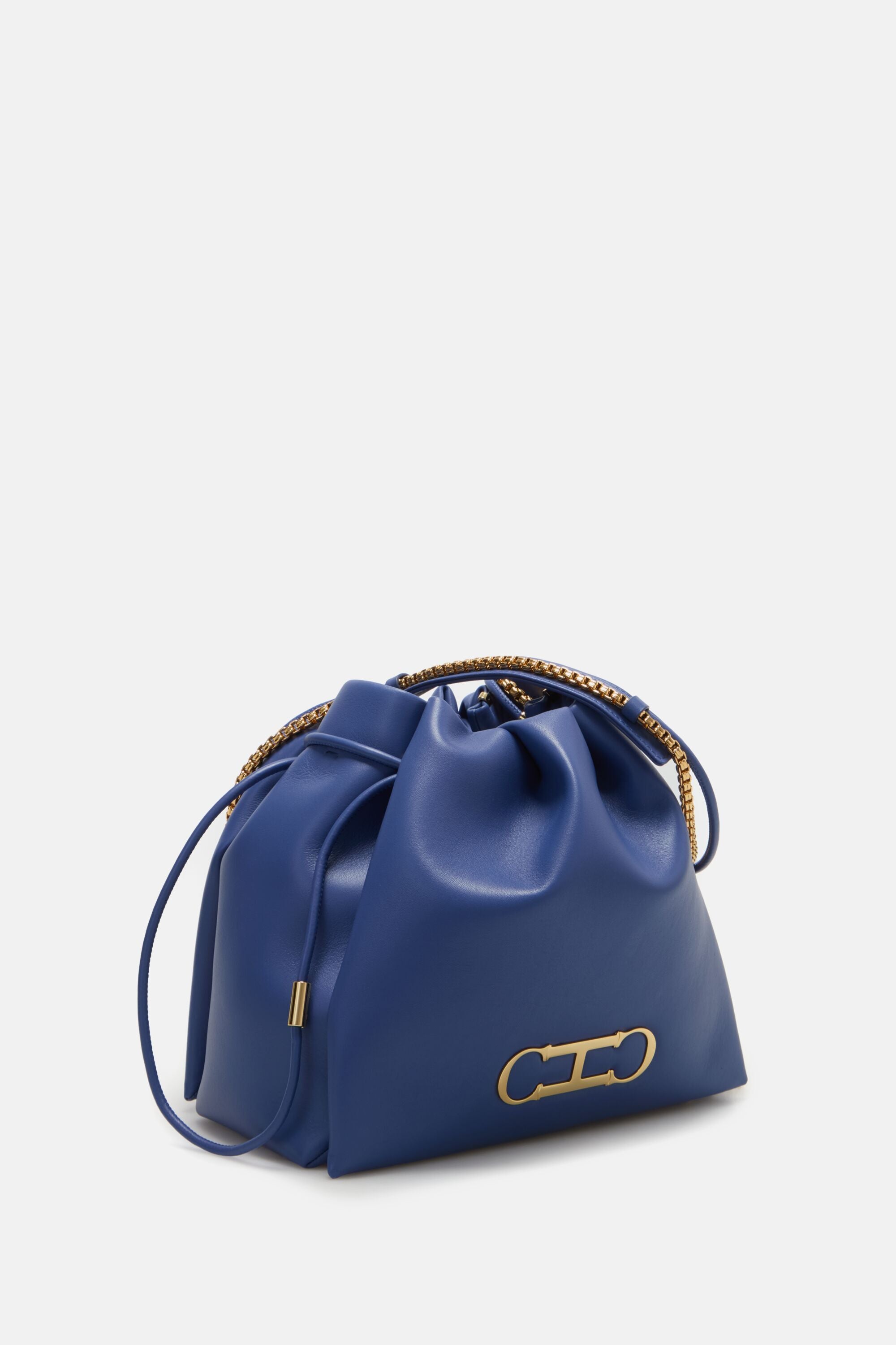 Initials Insignia Soft Bucket | Medium Shoulder Bag ink blue - CH 