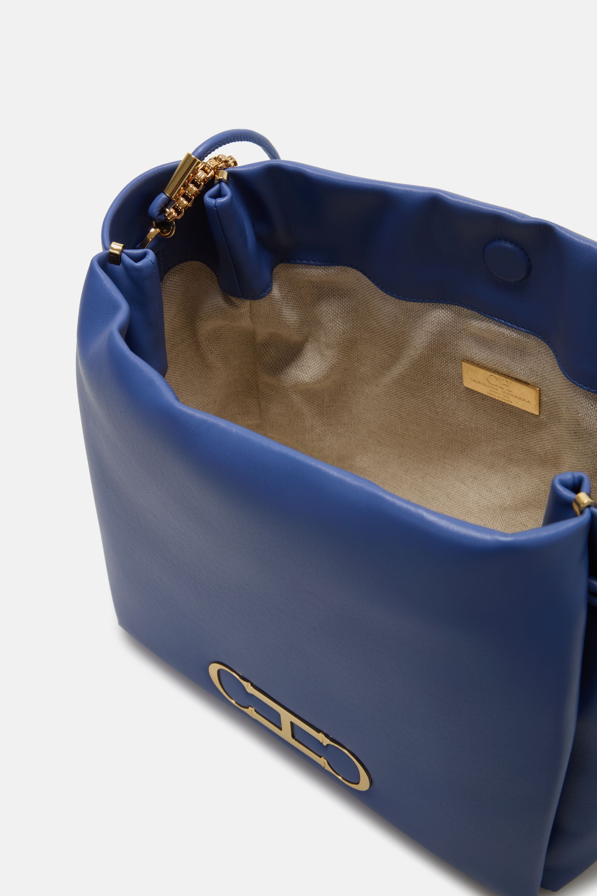 Initials Insignia Soft Bucket | Medium Shoulder Bag ink blue