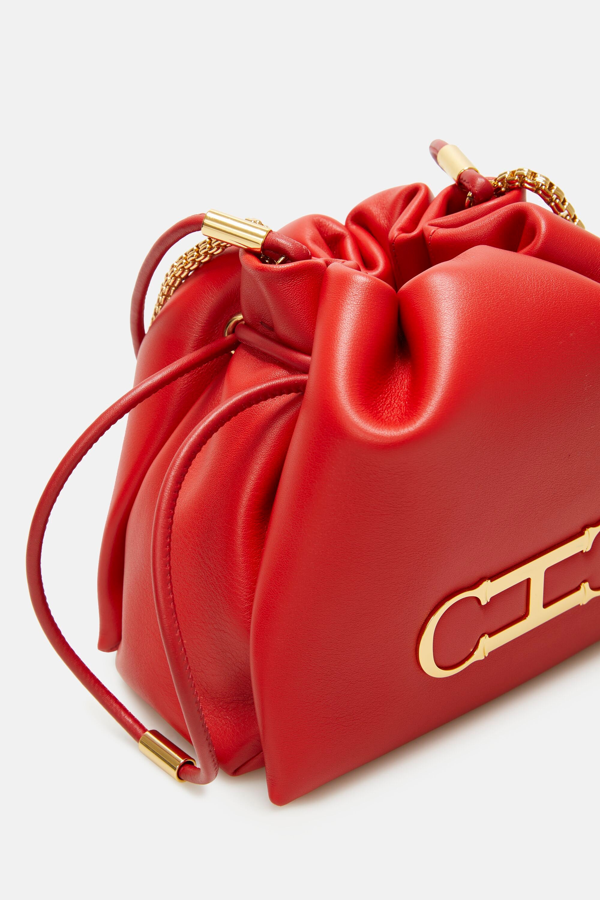 Carolina Herrera Initials Insignia Bag - Red Crossbody Bags