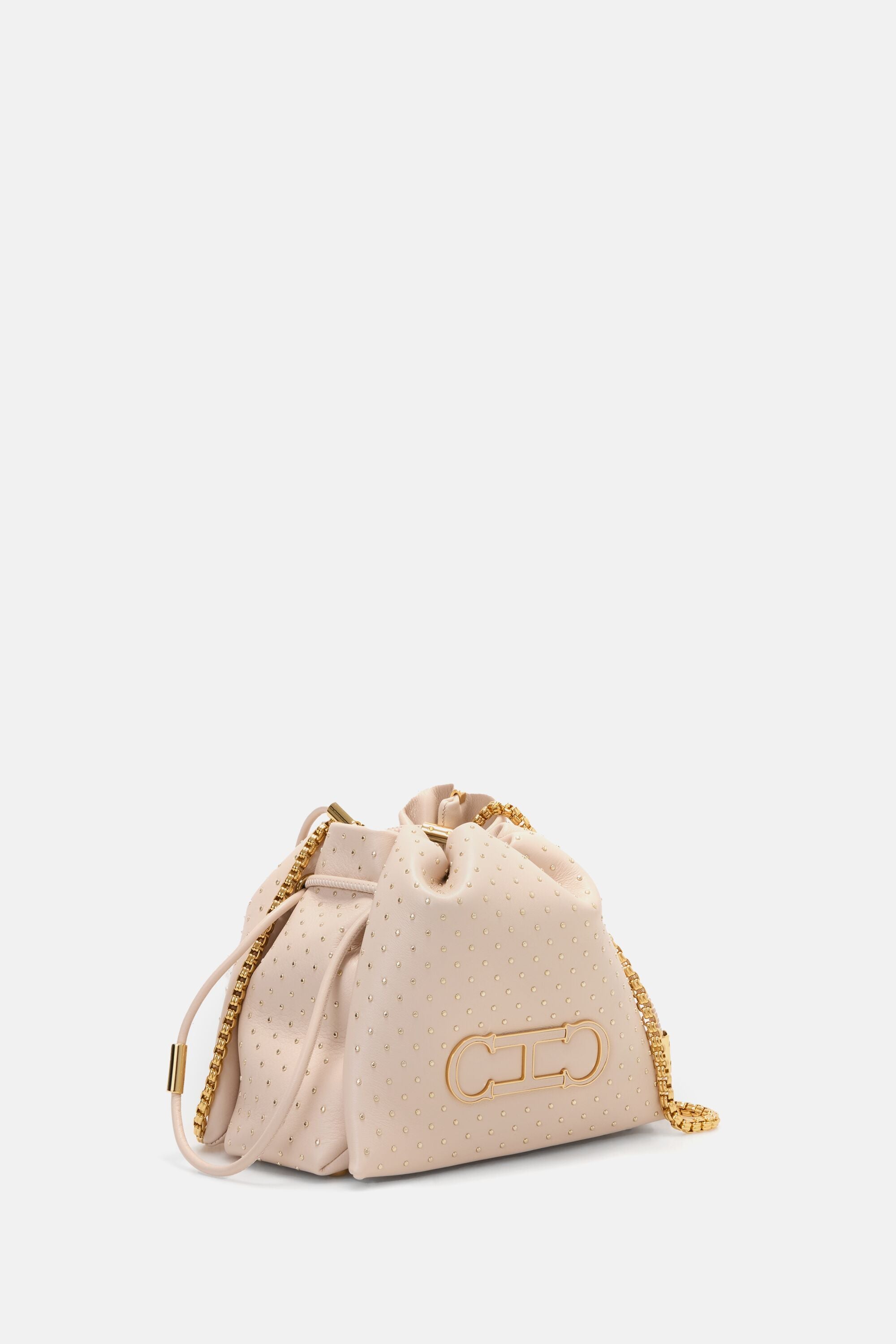 23SS☆【COVERNAT】☆Cloverheart Quilted Small Bucket Ba.g Lucky Quilted Puffer Bucket Crossbody Bag | LIKE DREAMS