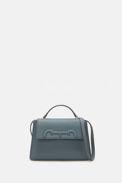 Tiny Doma Insignia Satchel | Mini Crossbody Bag - BRUME BLUE
