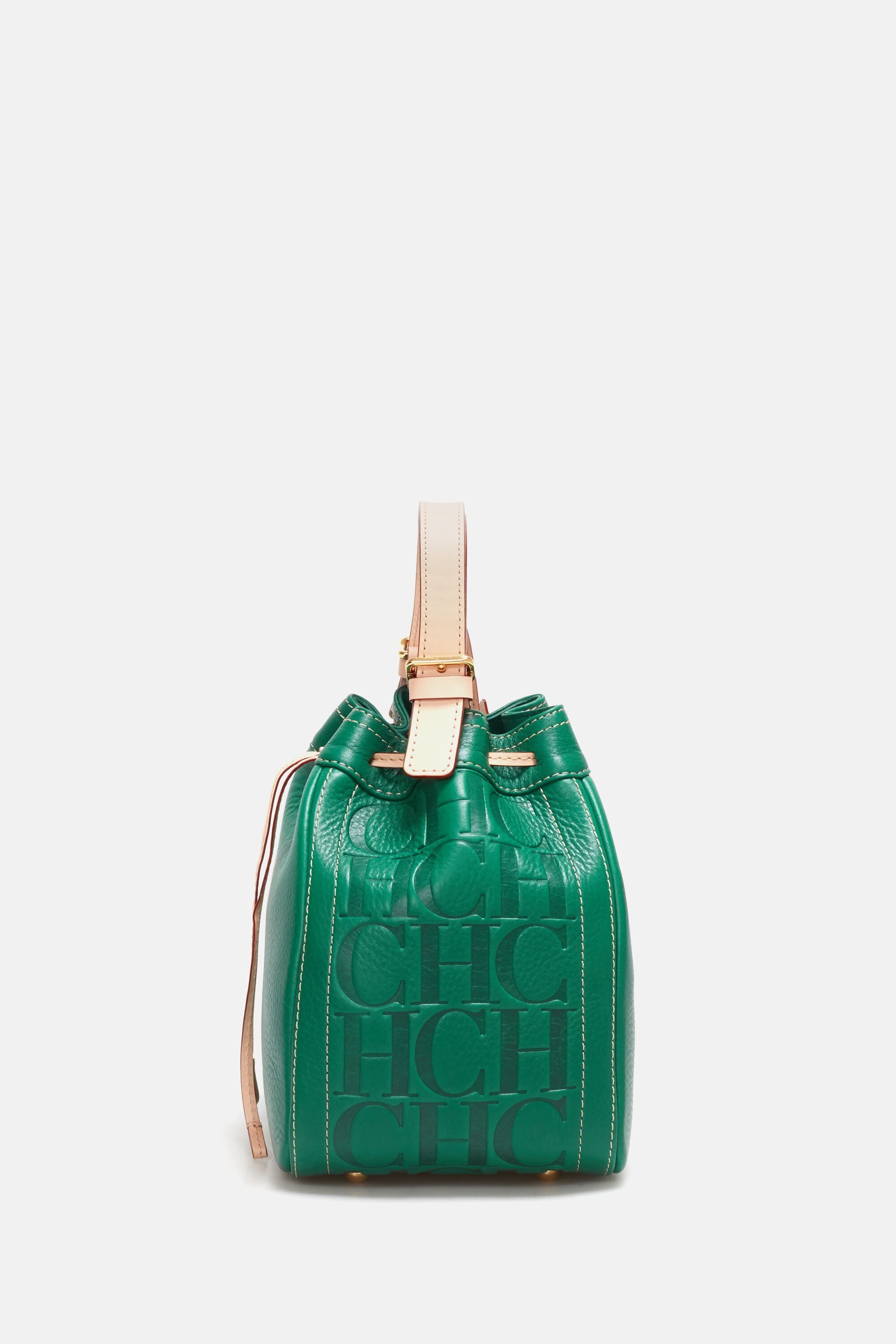 Scala Insignia  Small clutch emerald green - CH Carolina Herrera