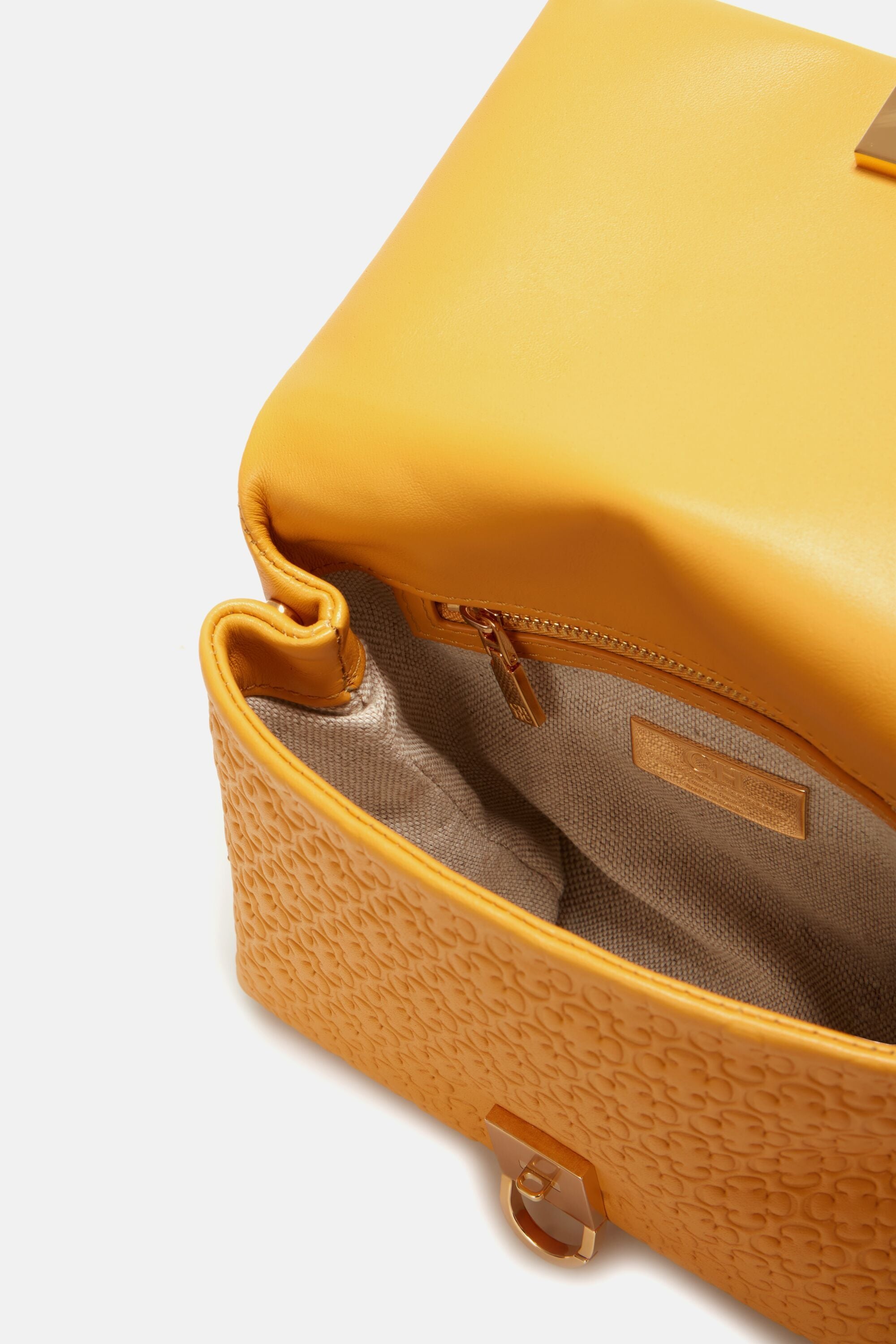 FERRAGAMO Embossed Cross-Grain Leather Backpack for Men