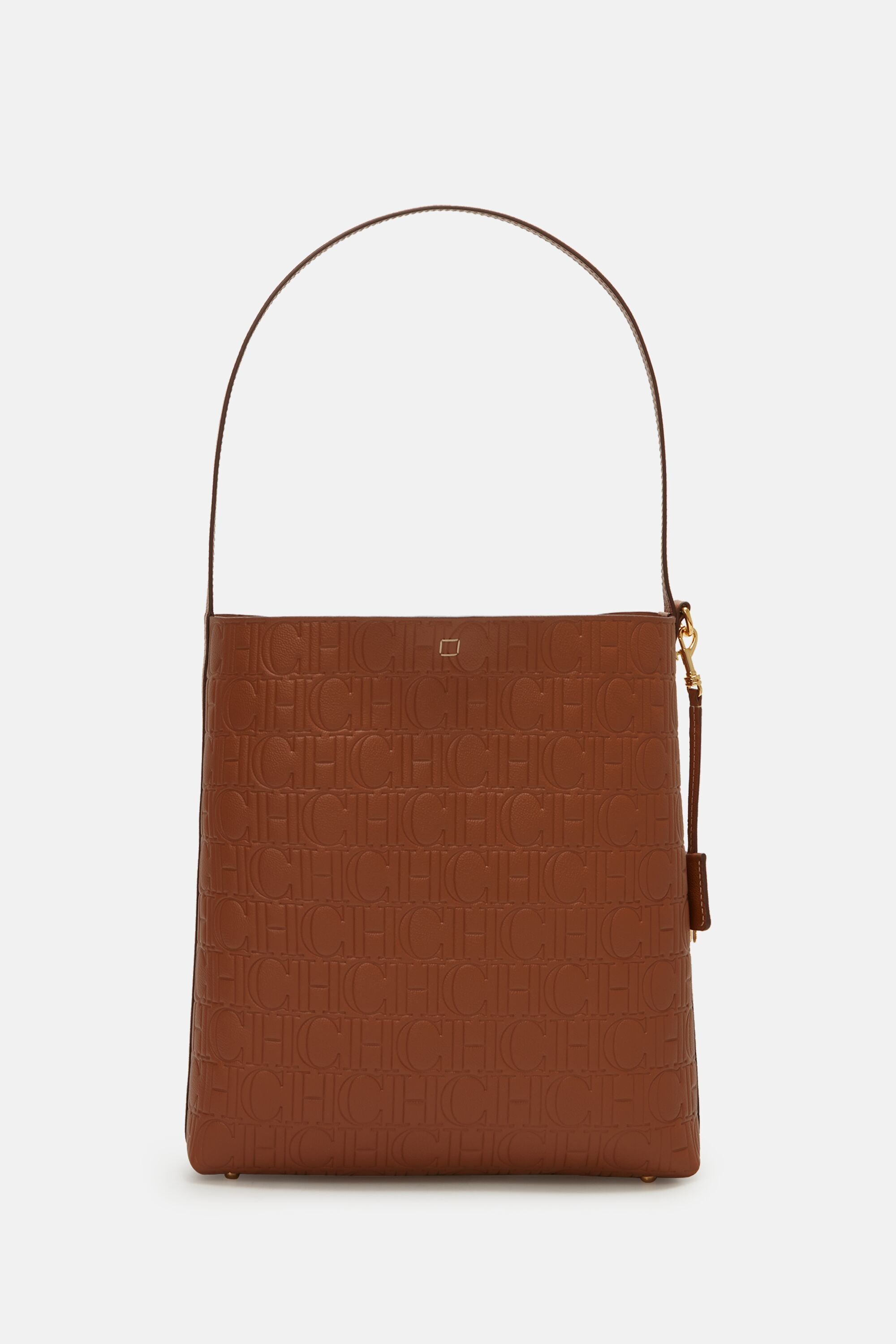 Matryoshka Locked Hobo | Large shoulder bag cognac - CH