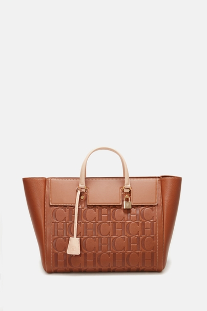 Vendome Locked | Bolso de mano mediano - COGNAC