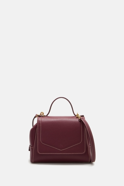 Mini Blasón Satchel | Small Crossbody Bag - BURGUNDY