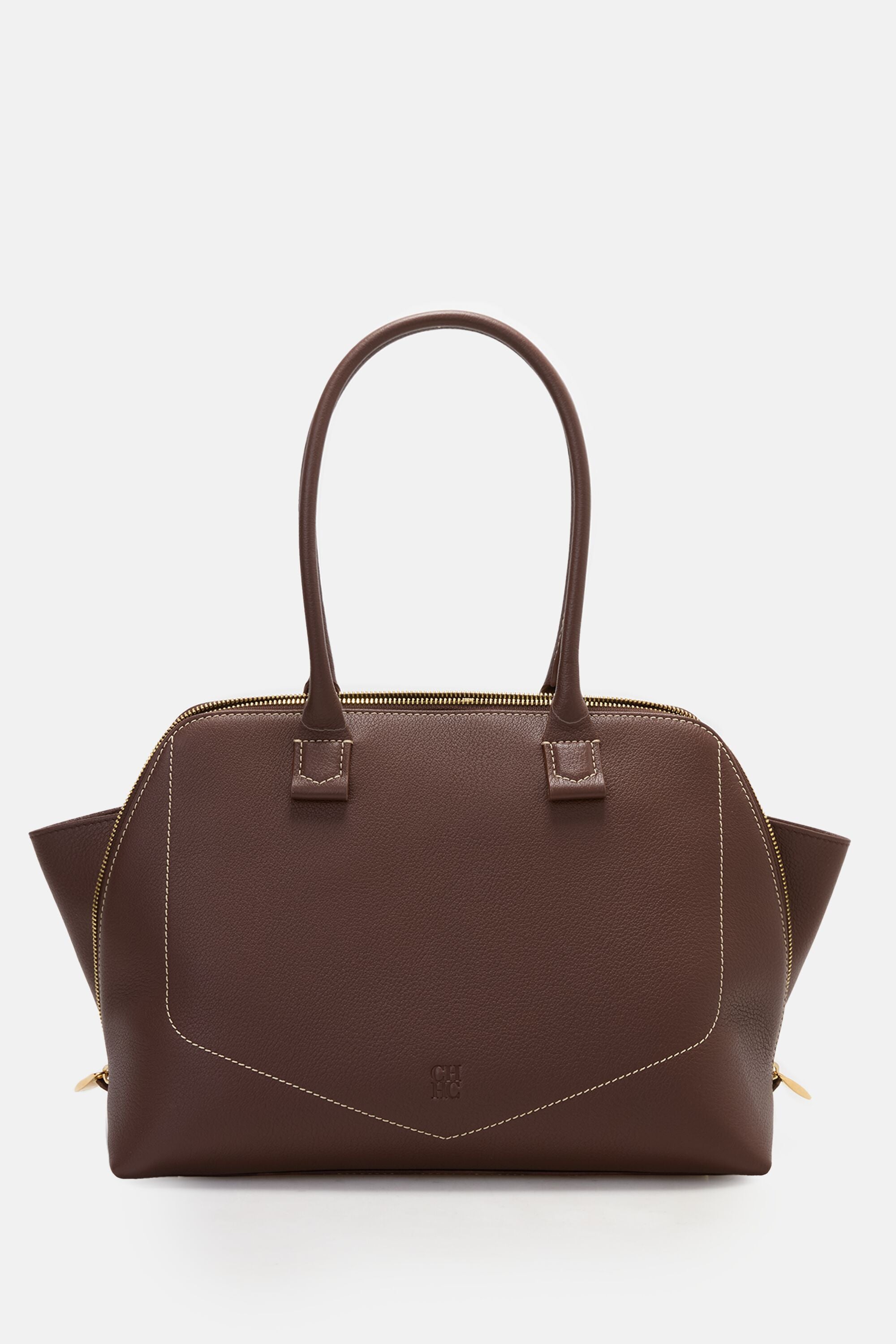Blasón Unzip | Large Handbag coffee - CH Carolina Herrera Austria