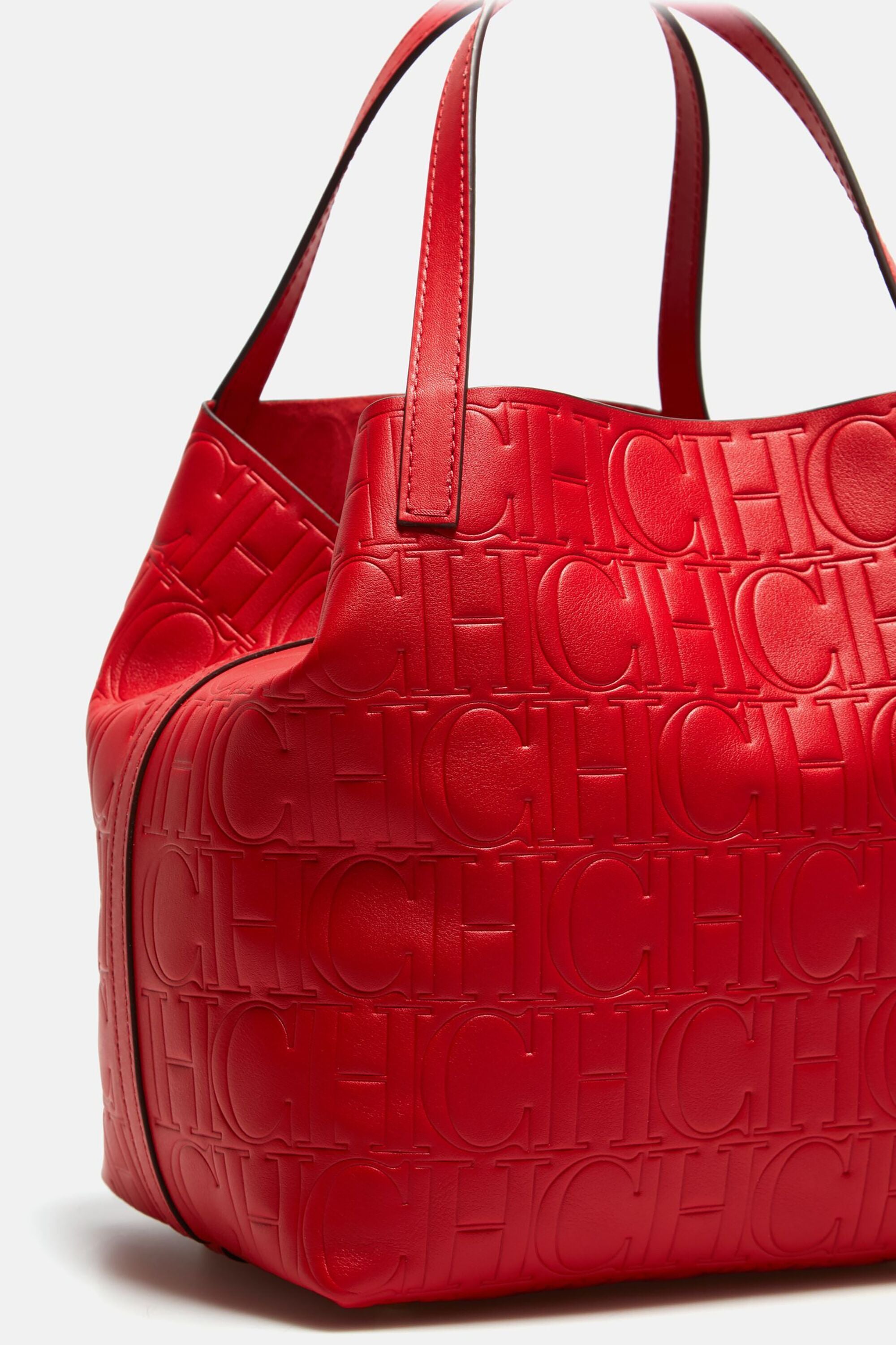 Carolina Herrera Red Leather MATRYOSHKA CH Handbag