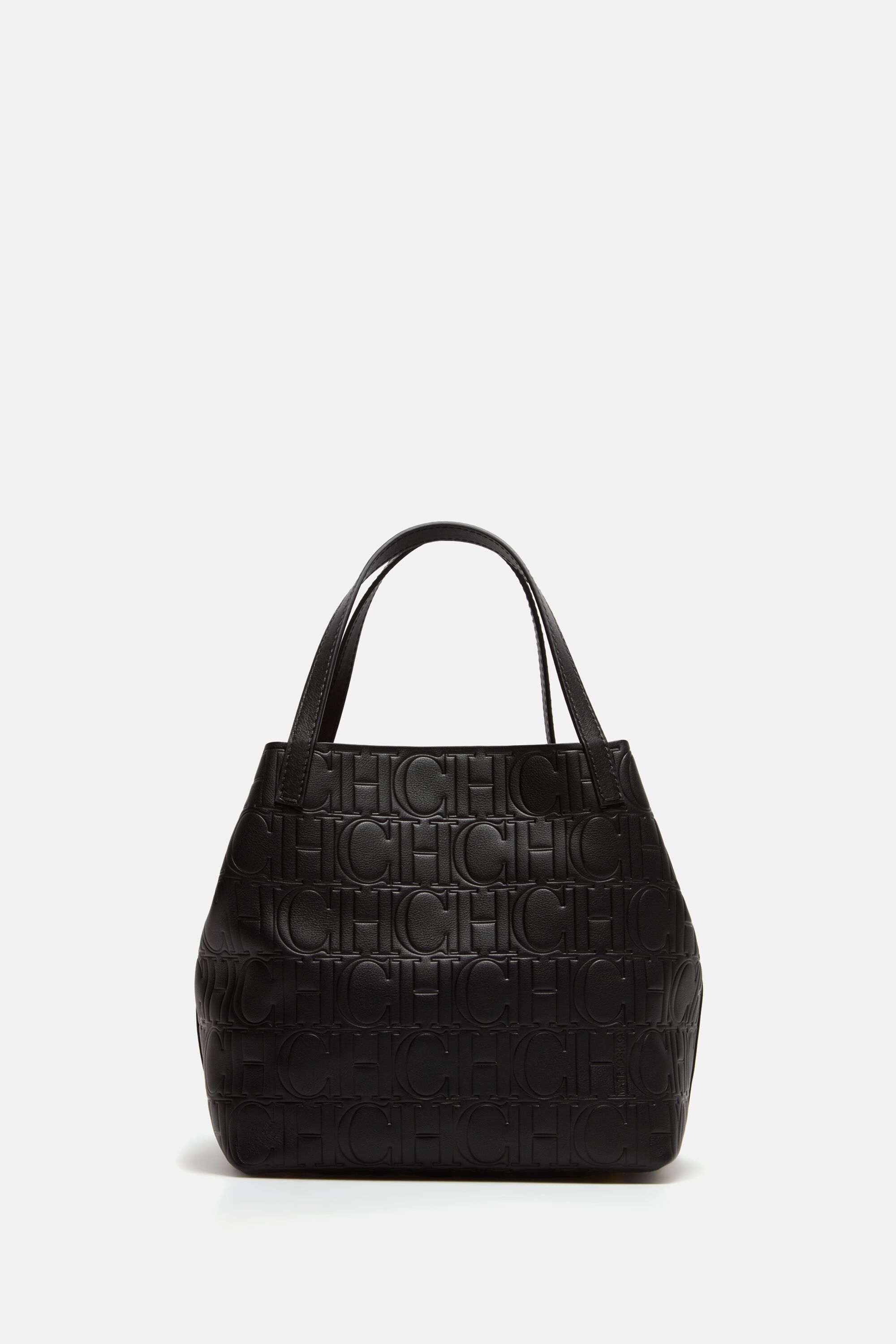 Carolina Herrera Black Leather MATRYOSHKA CH Handbag