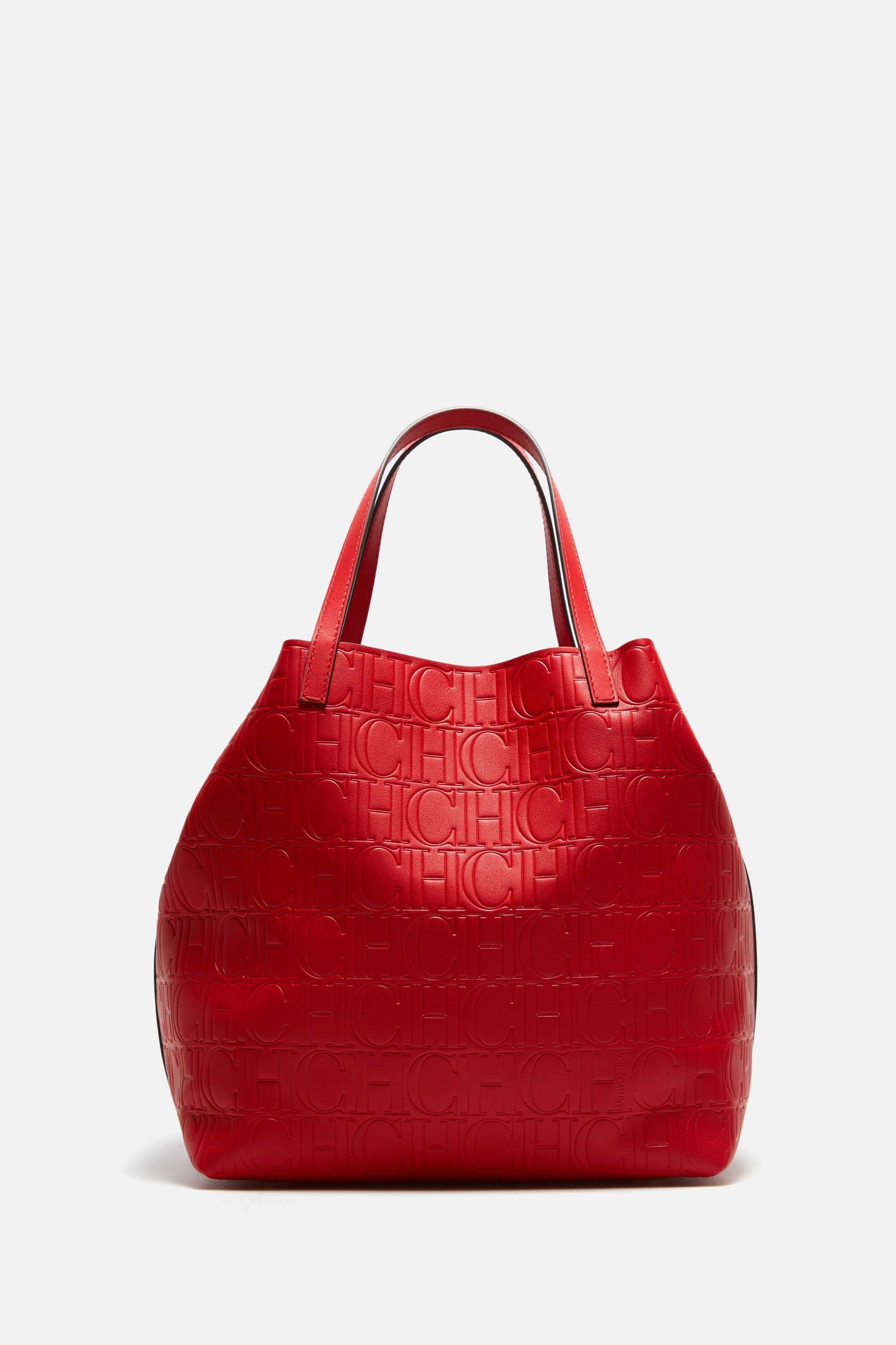 Brown Carolina Herrera Shopping Bag Red Stripe