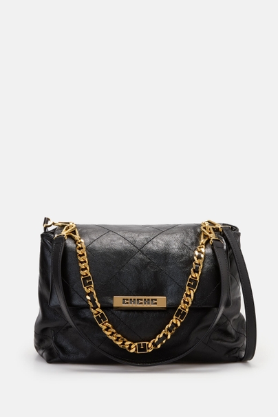 Bimba Satchel | Medium Shoulder Bag - BLACK