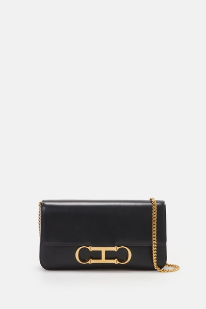 Initials Insignia Clutch | Clutch Pequeño - NEGRO