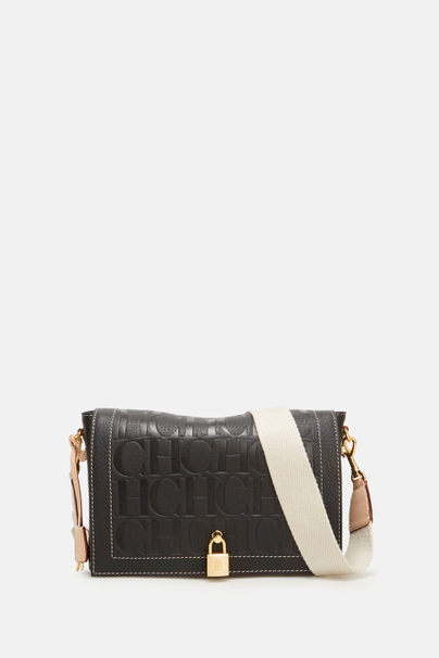 Andy Locked Crossbody | Medium Shoulder Bag - BLACK