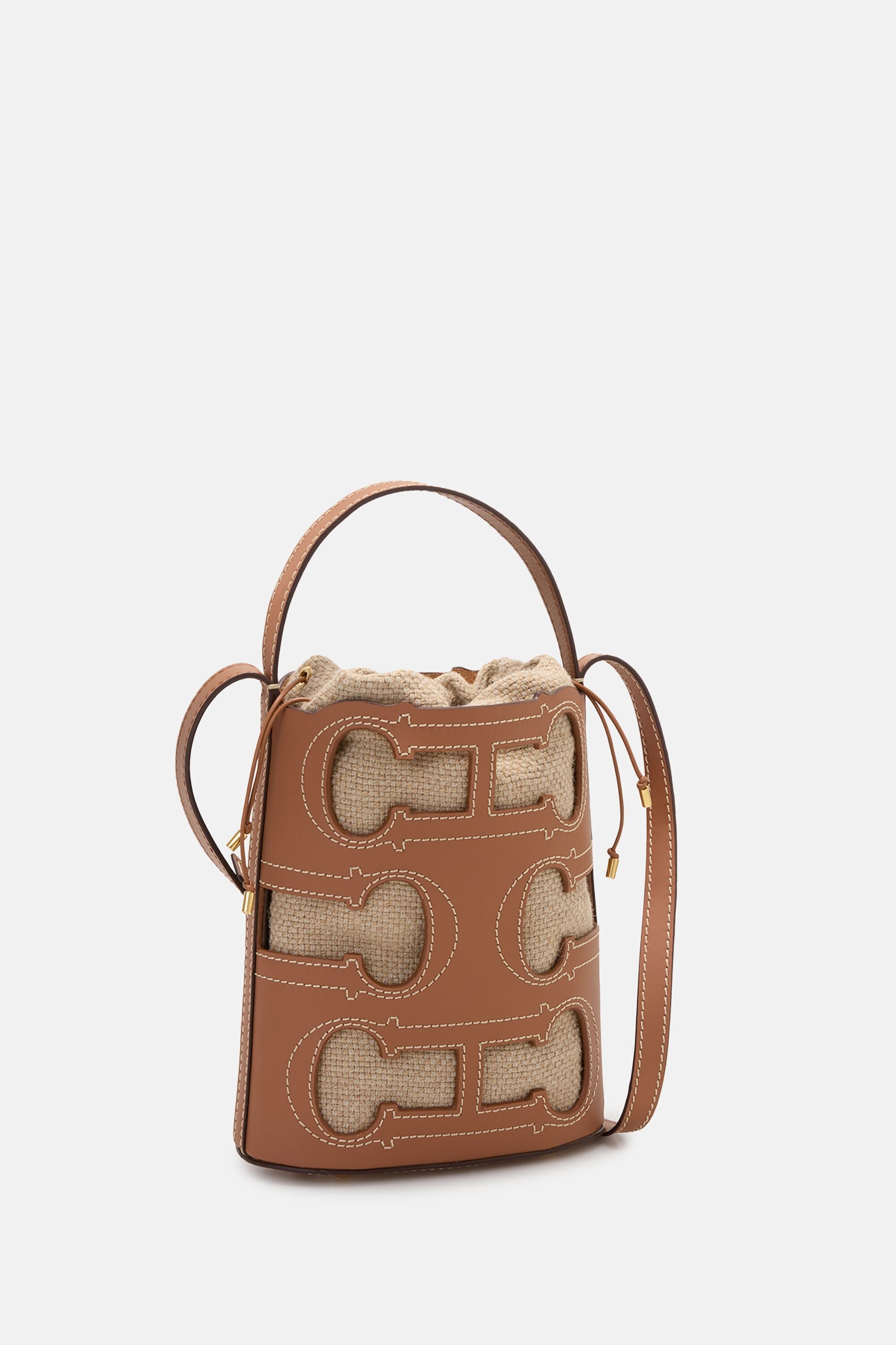 Doma Insignia Cut Out Bucket | Small Shoulder Bag cognac - CH