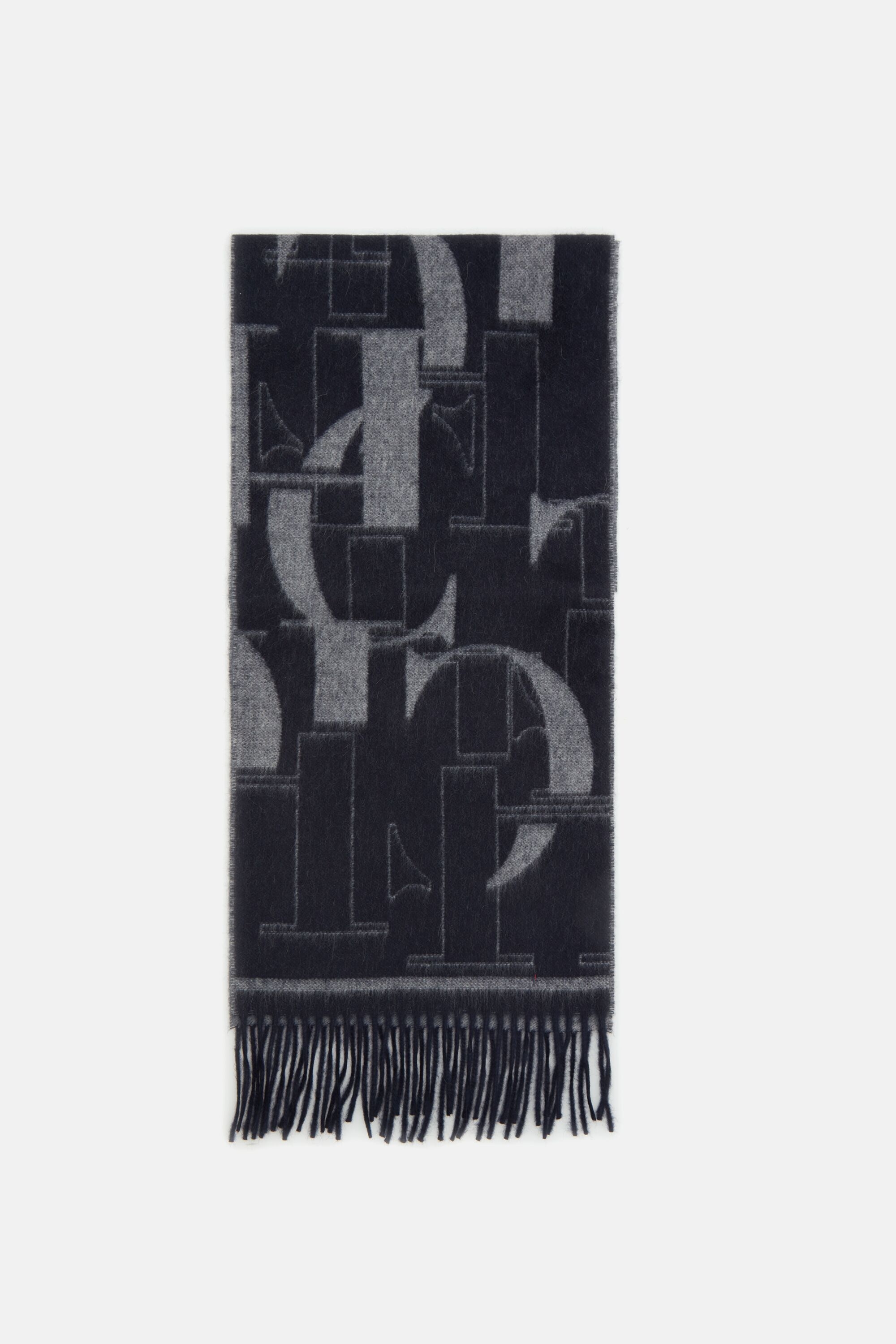 Initials Insignia angora and merino wool scarf