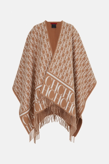 CH merino wool reversible poncho