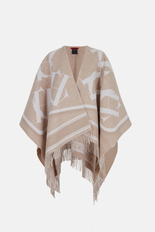 BLASÓN MERINO WOOL REVERSIBLE PONCHO