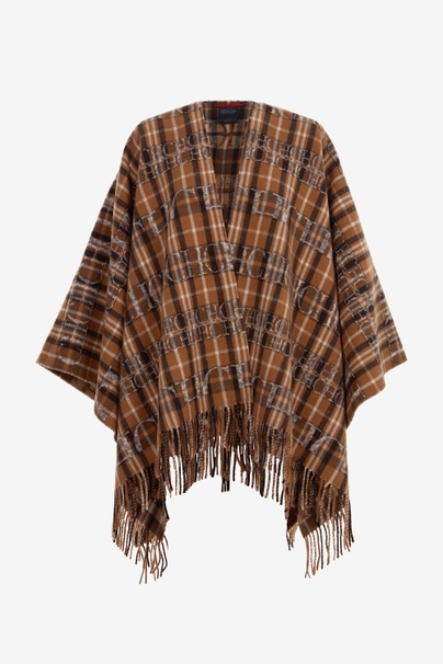 Poncho de Lana Merino CHartan - CAMEL