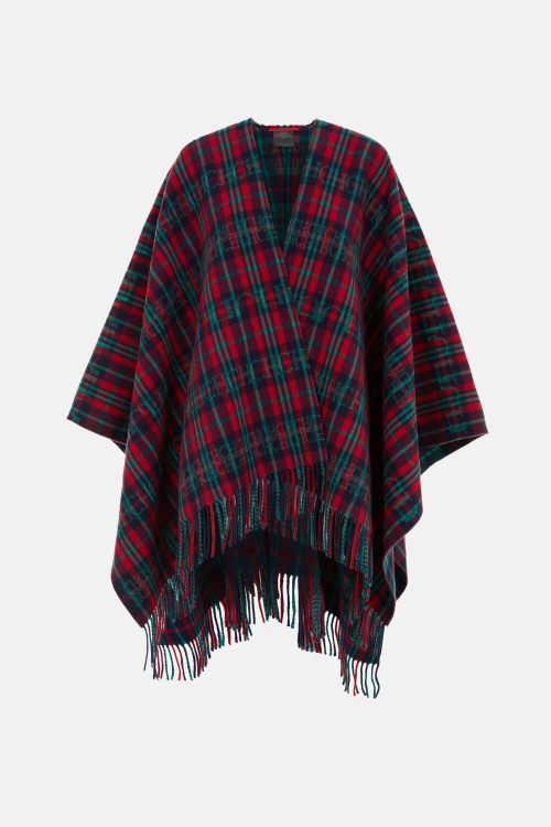 CHARTAN MERINO WOOL PONCHO