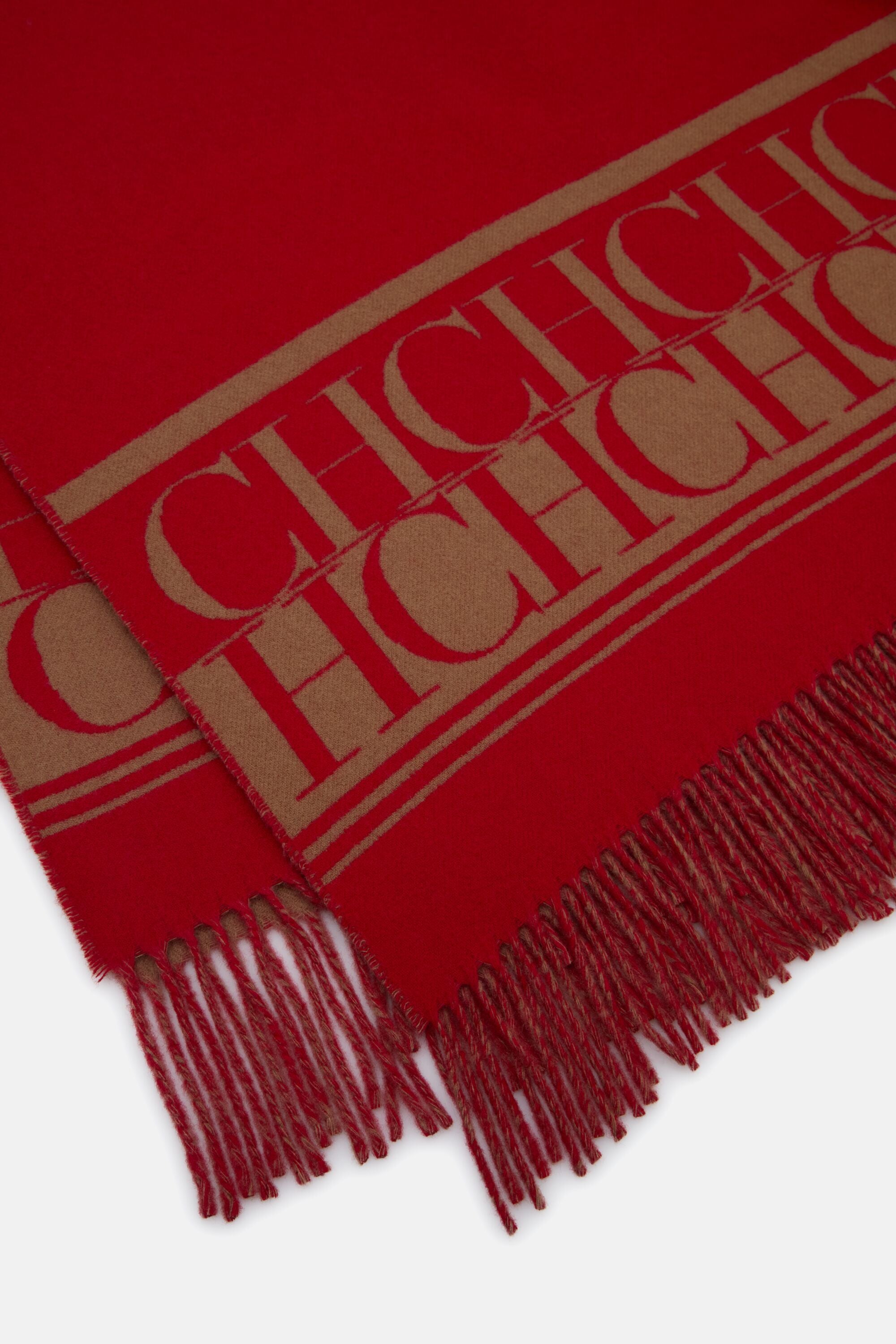 美品 CH CAROLINA HERRERA バルーンコート M相当 リボン CH Initials Merino Wool Poncho red - CH Carolina Herrera United States