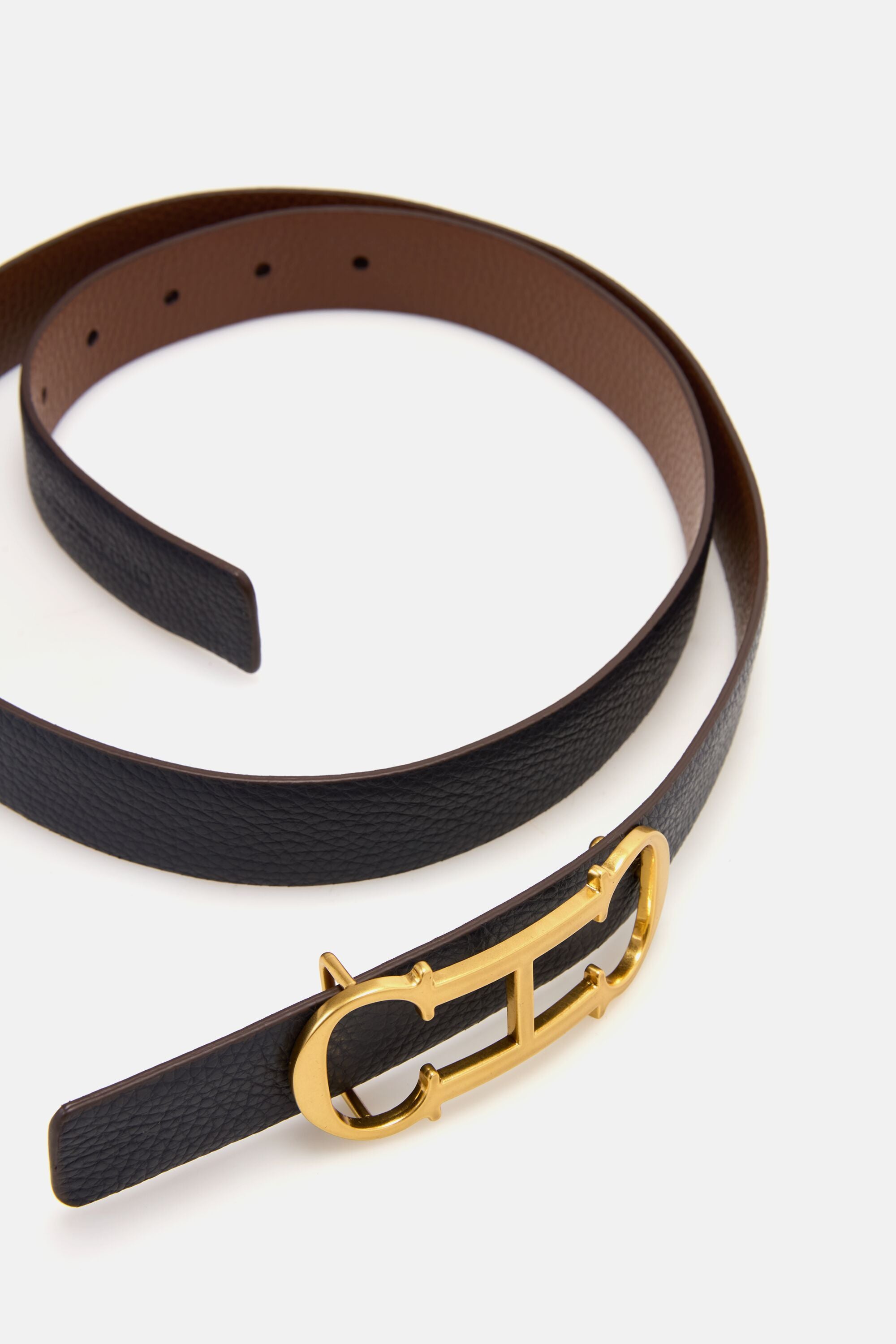 Initials Insignia | Leather Reversible Belt brown/navy - CH 