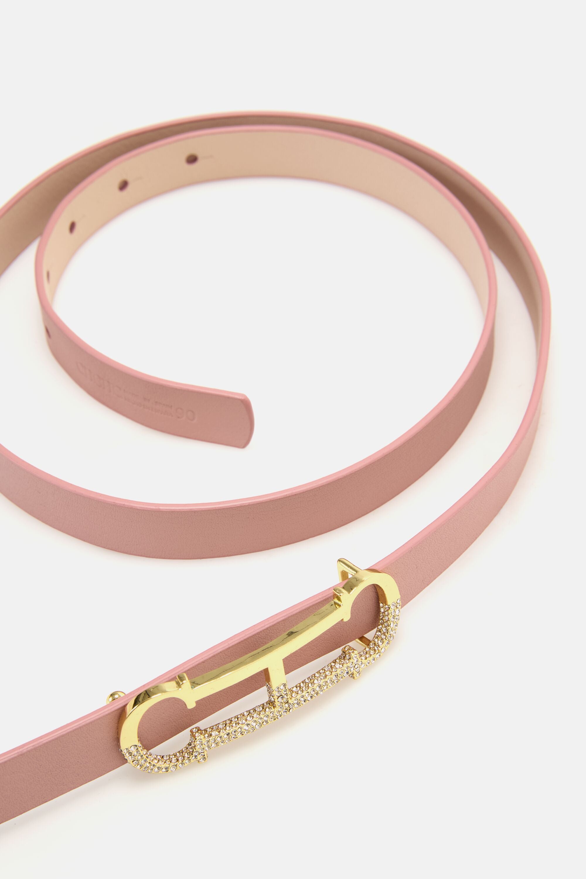 Burberry Blush Pink Leather Belt with Gold Buckle CCA45E77-4955-4351-AB22-  main image 3