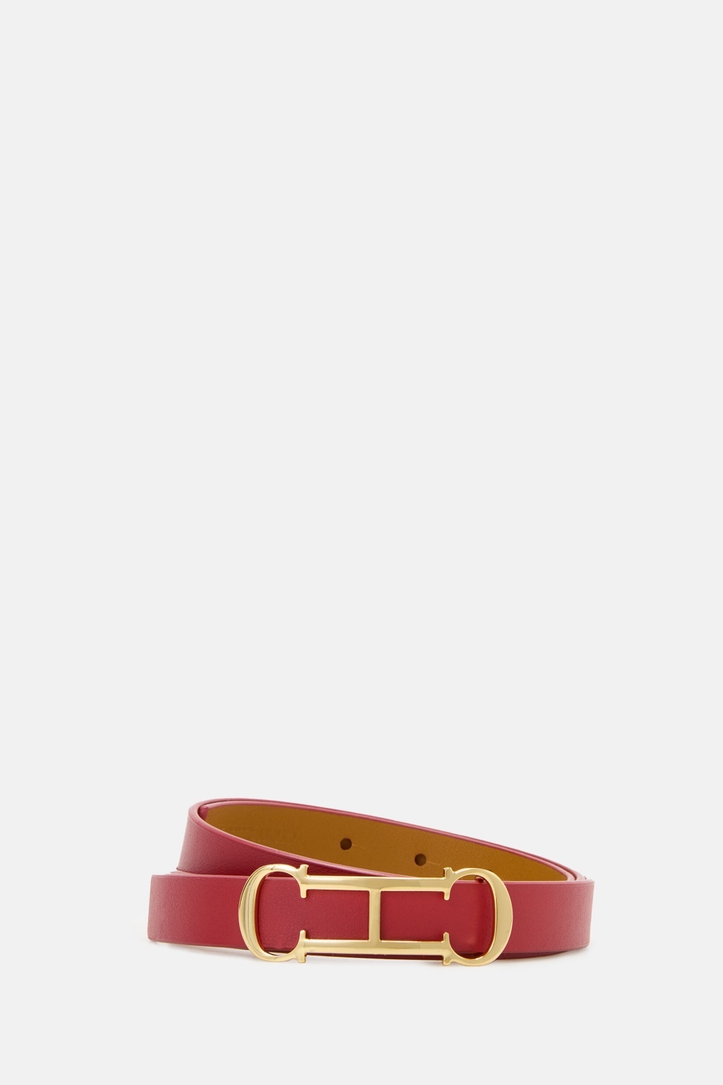 Initials Insignia | Leather Reversible Skinny Belt