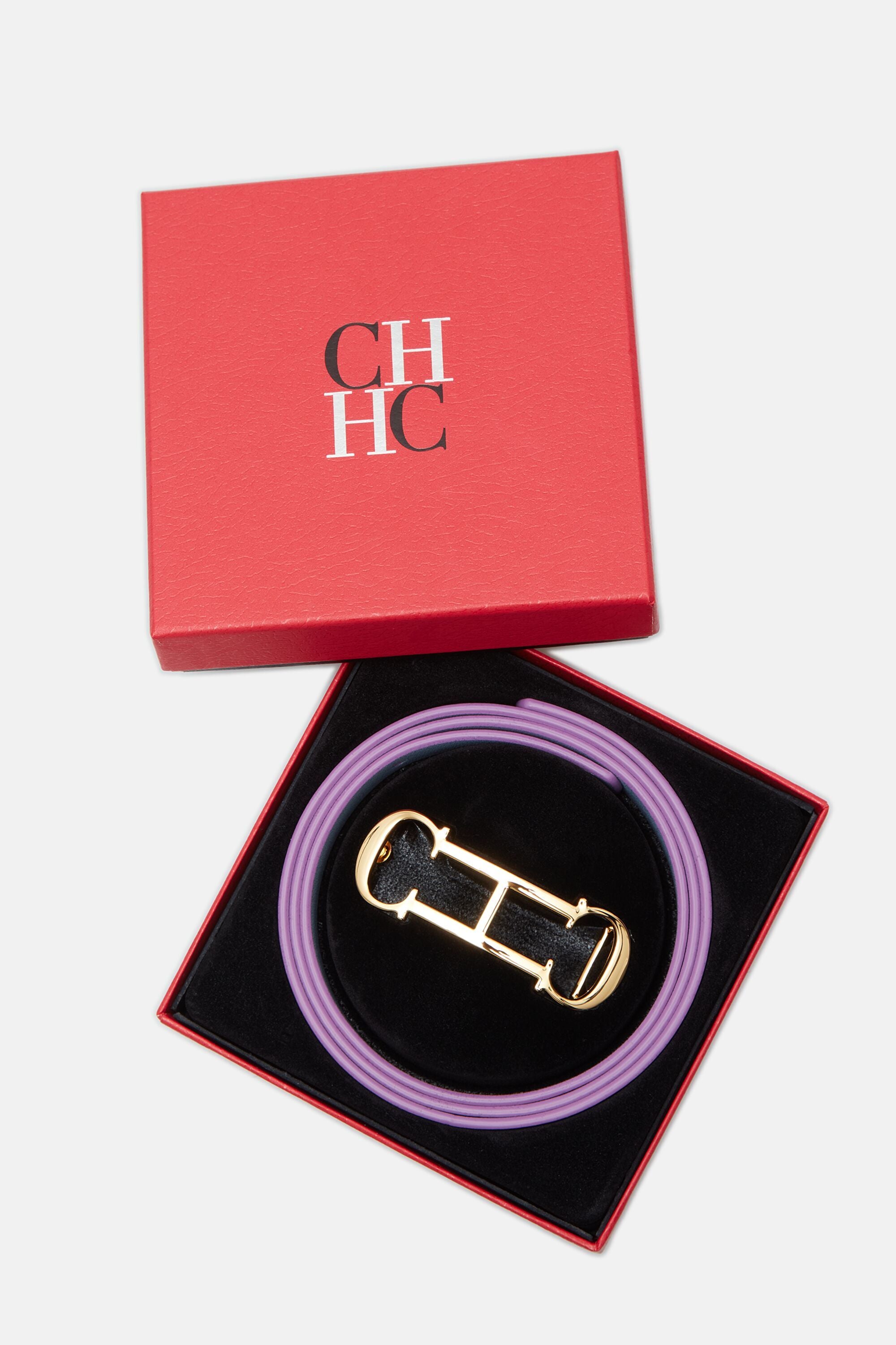 Initials Insignia reversible skinny belt orchid pink/mist 