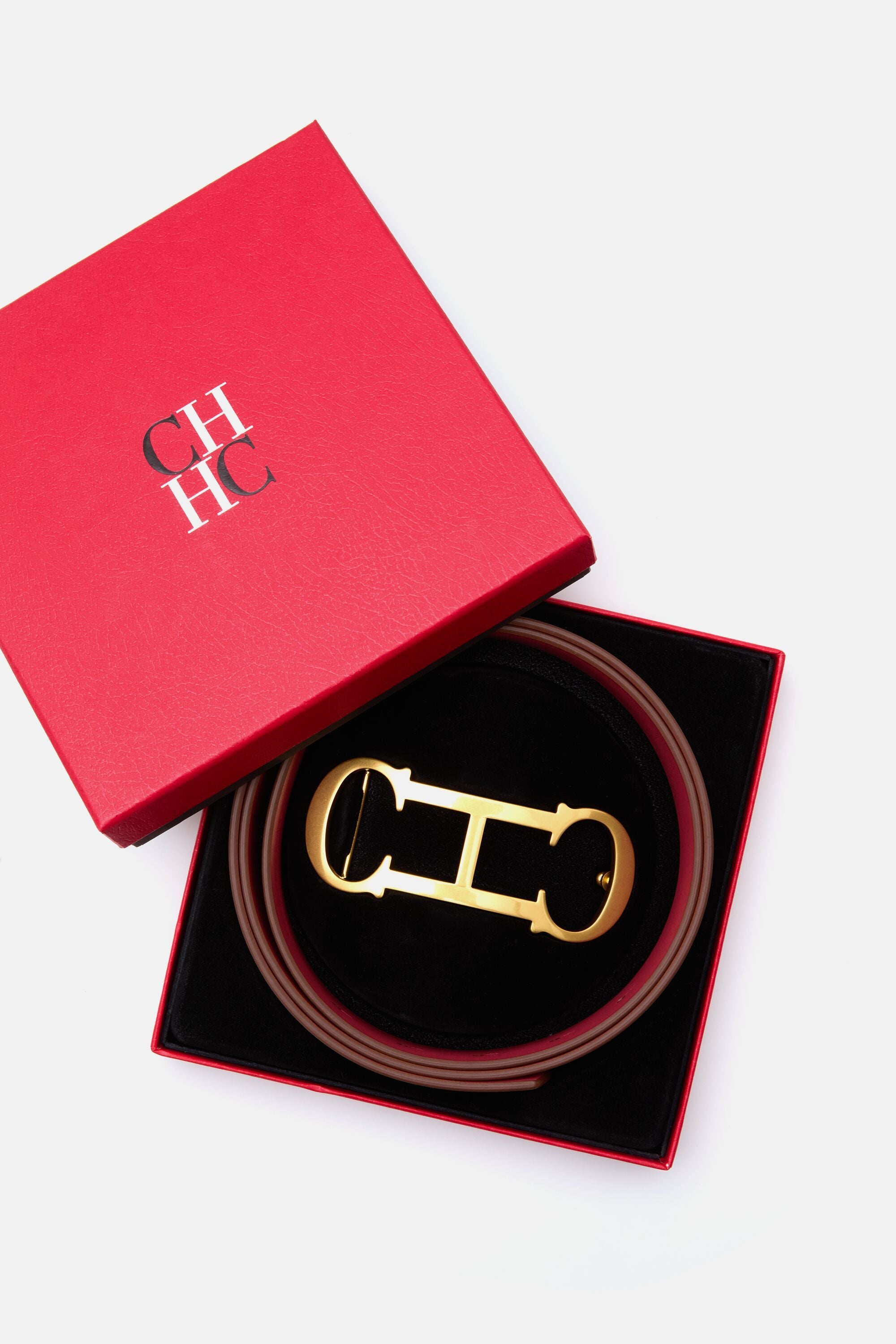 Initials Insignia | Leather Reversible Belt mariola/geranium 