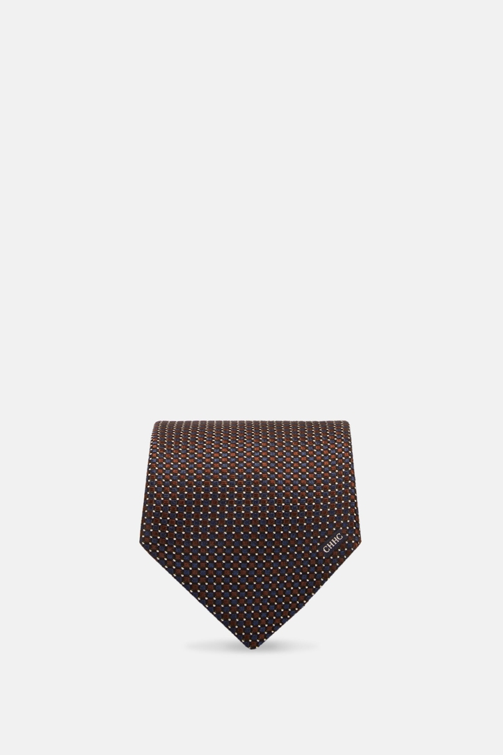 Silk tie with motif