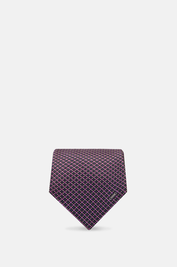 Silk tie with motif