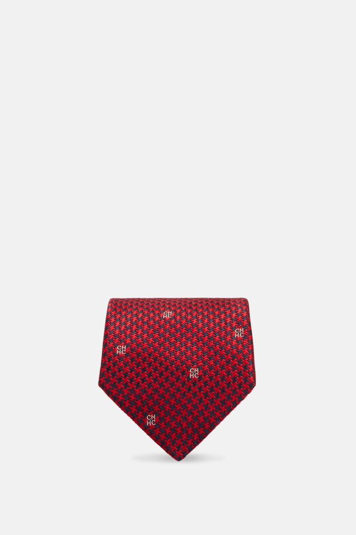 Houndstooth silk tie