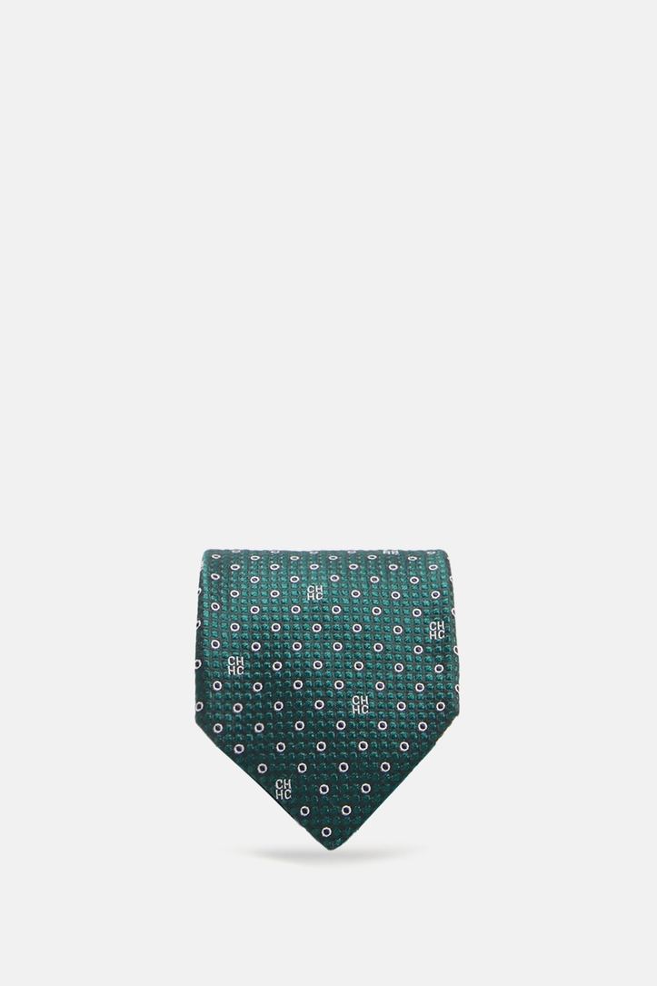 Polka dot silk tie