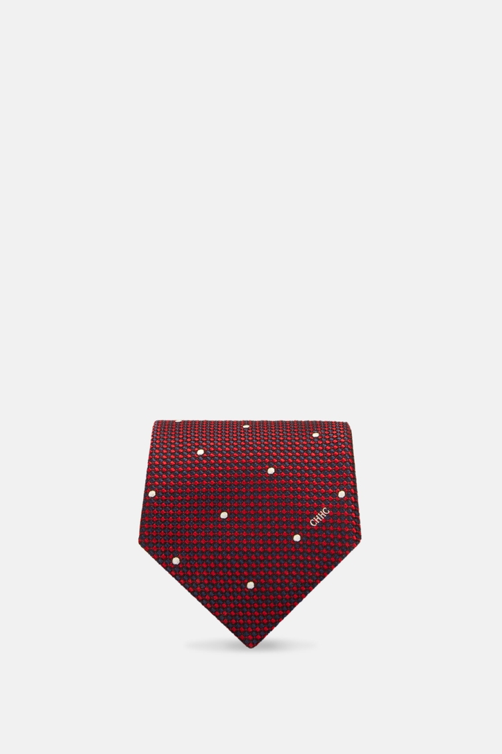 Polka dot silk tie