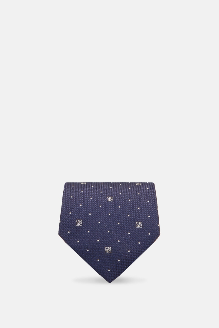 Micro polka dot silk tie