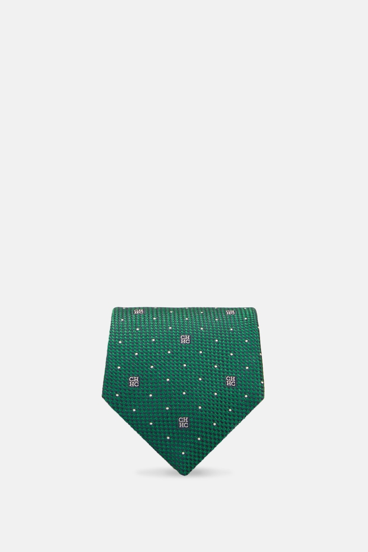 Micro polka dot silk tie