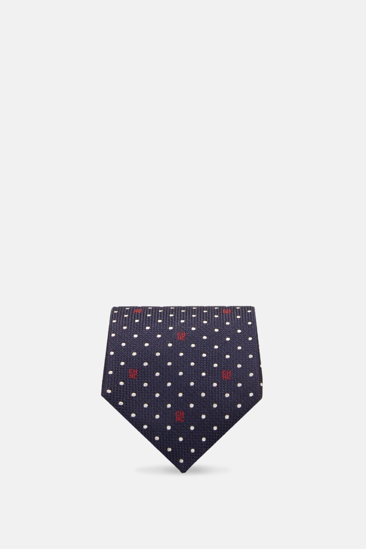 Polka dot silk tie