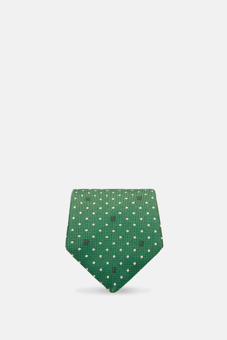 Polka dot silk tie