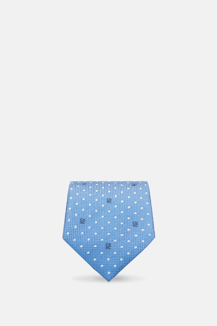 Polka dot silk tie