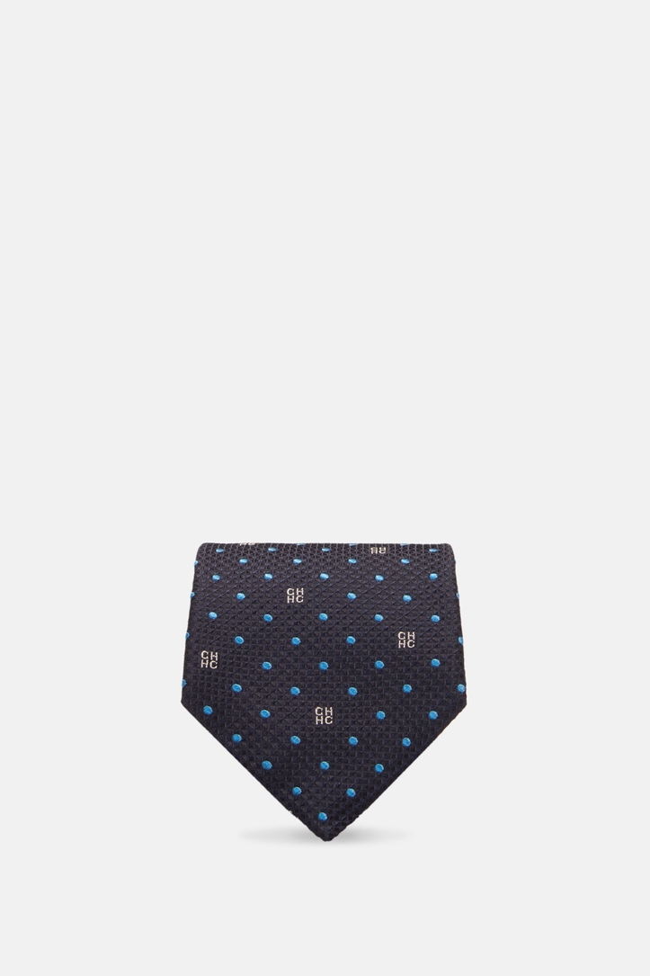 Polka dot silk tie