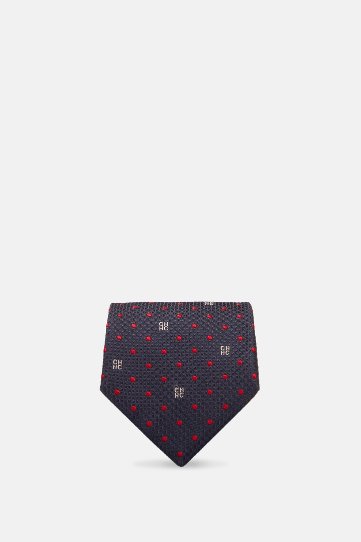 Polka dot silk tie