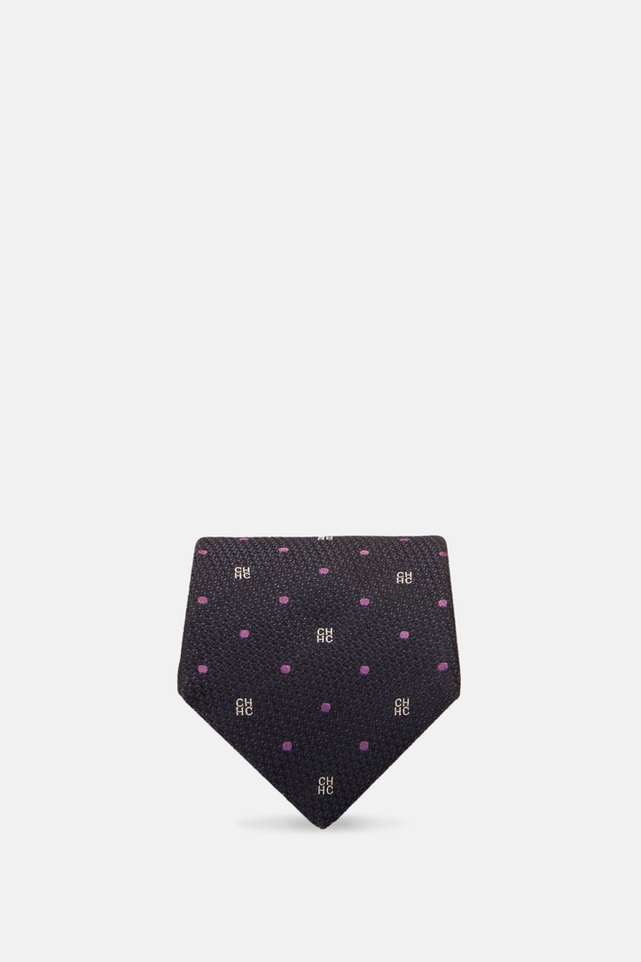 Polka dot silk tie