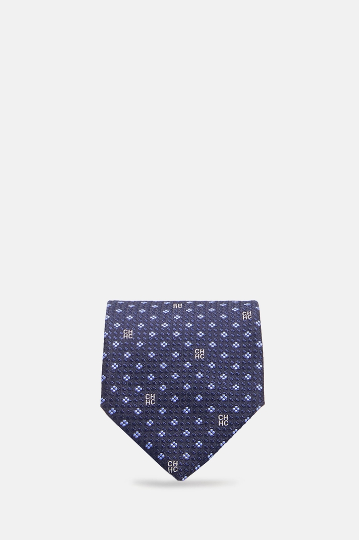 Silk tie with flowery pattern