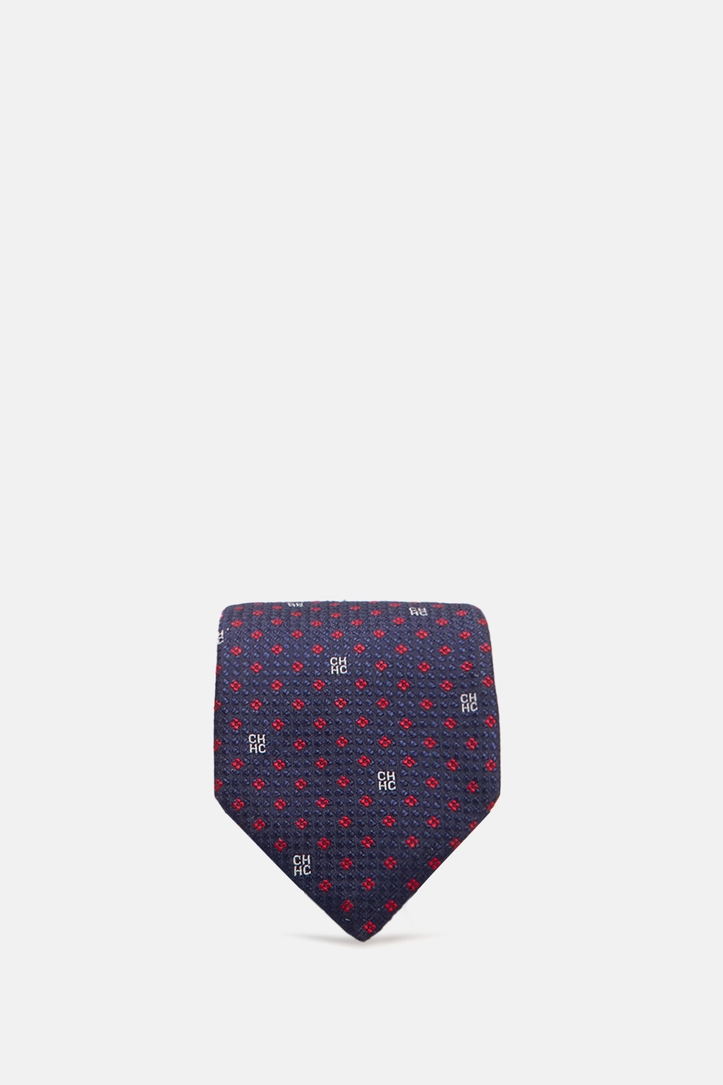 Silk tie with flowery pattern