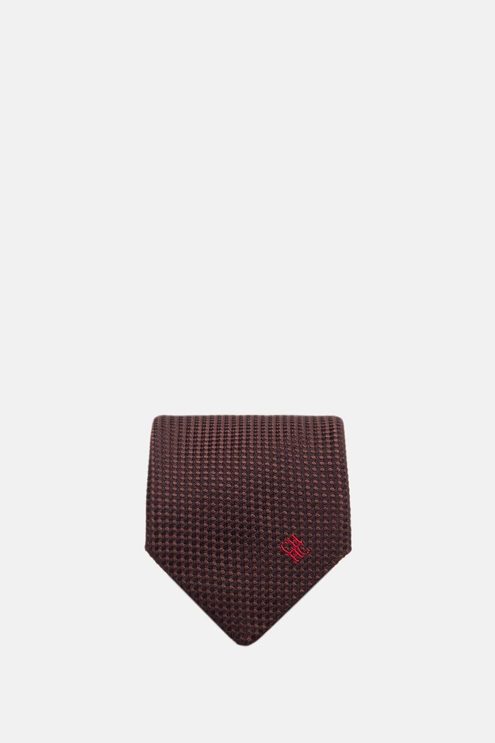 Structured silk tie