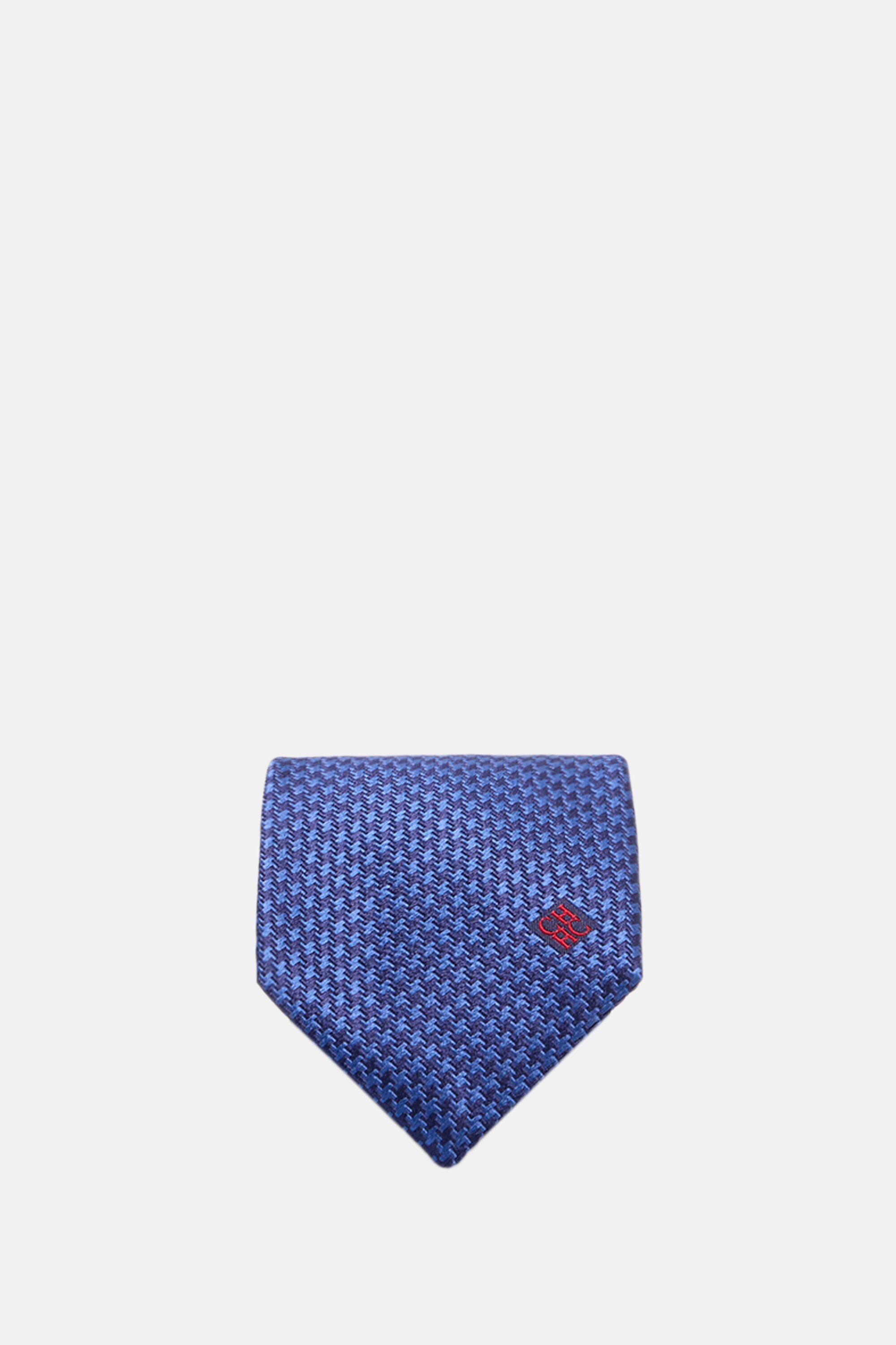 Houndstooth silk tie