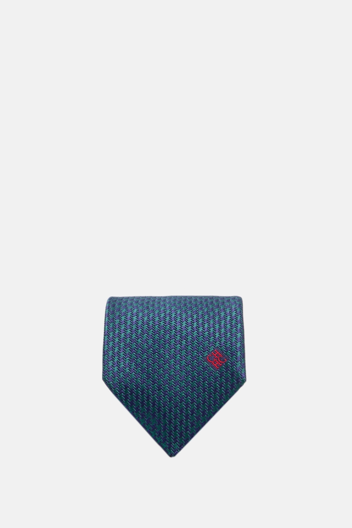 Houndstooth silk tie