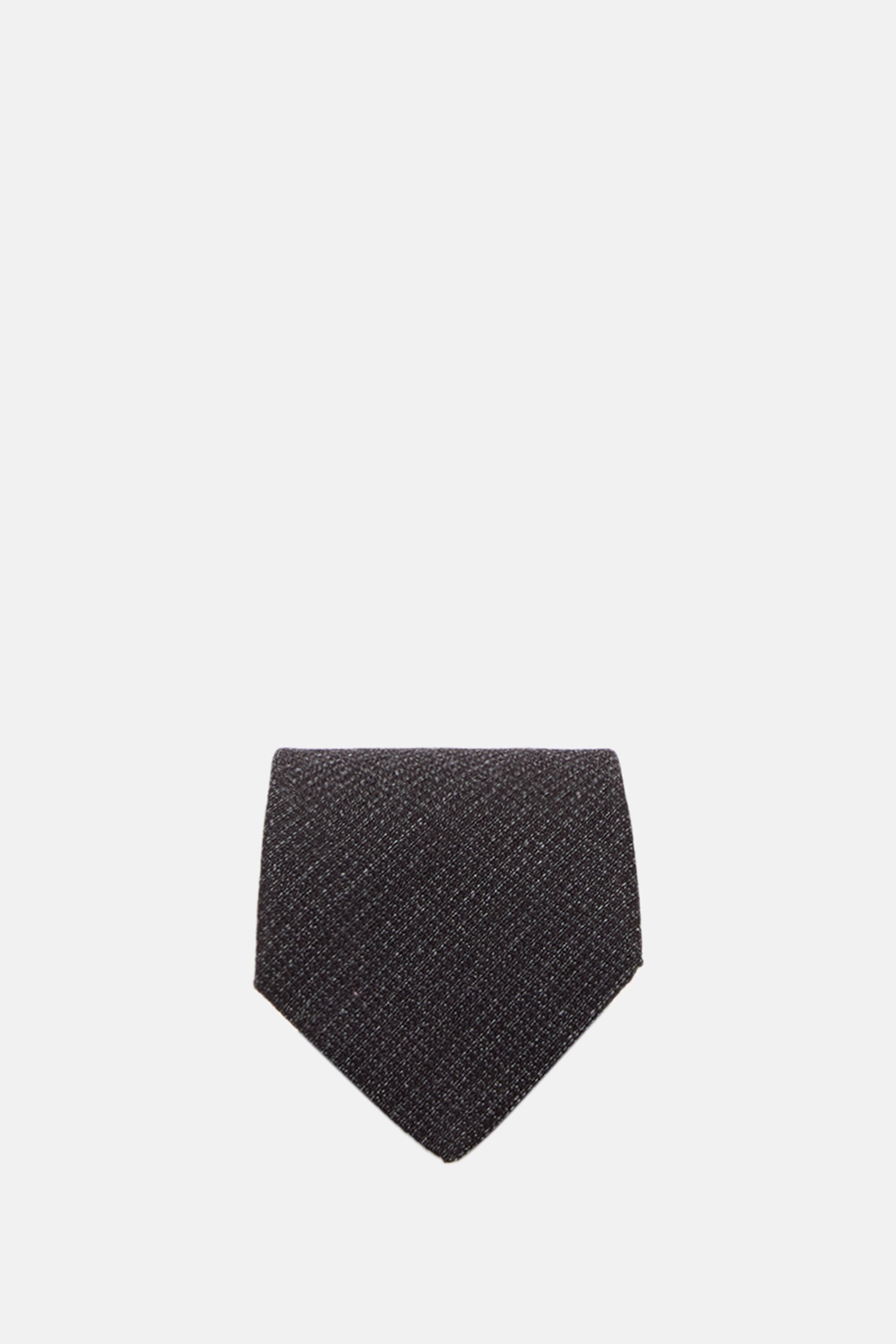 False Plain Wool and Silk Tie