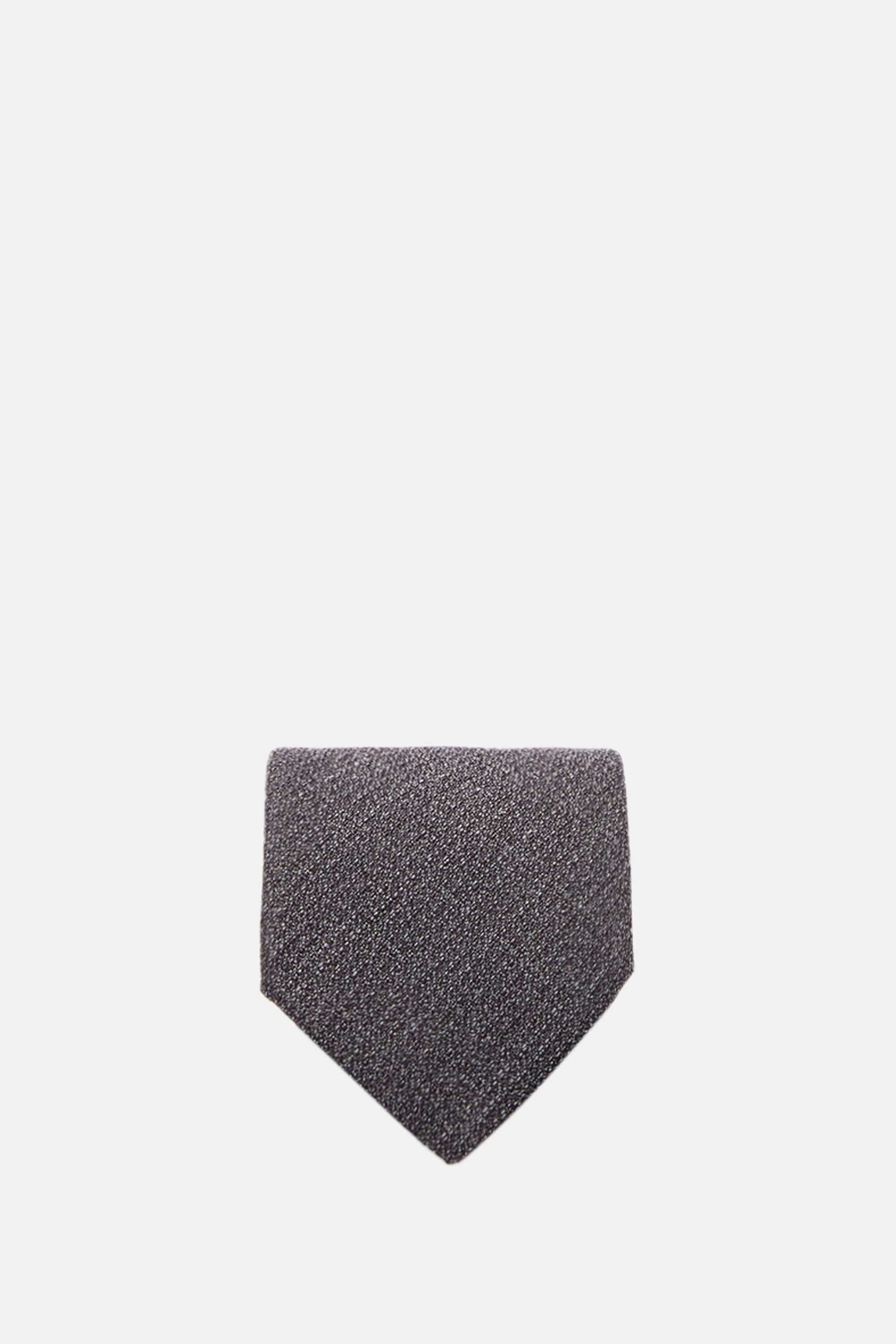 False Plain Wool and Silk Tie