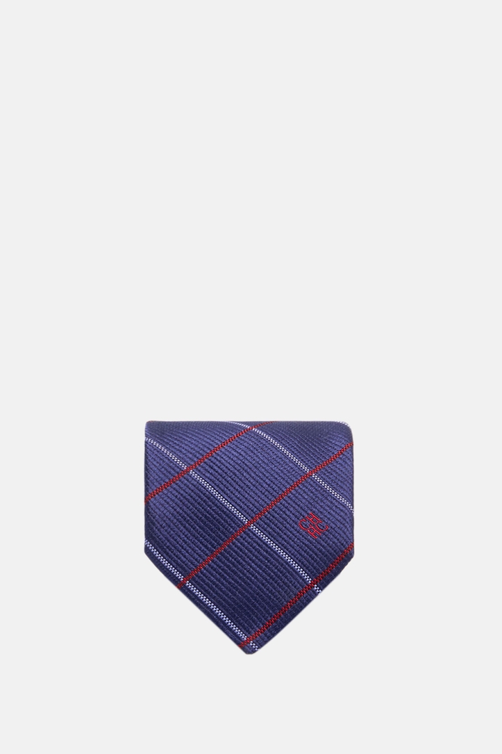 Windowpane Check Silk Tie